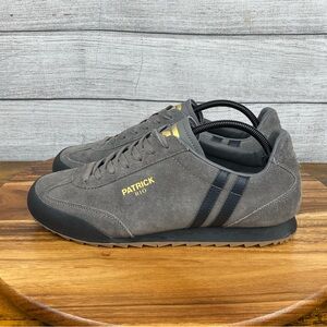 Patrick Men’s Rio Suede Trainers Gray Black Retro Style Sneaker Shoe Size 12